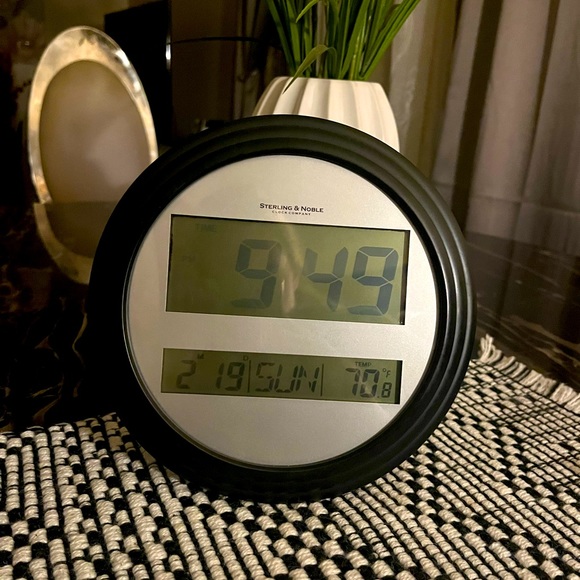Wall Decor Sterling Noble Black Gray Table Wall Digital Clock Poshmark